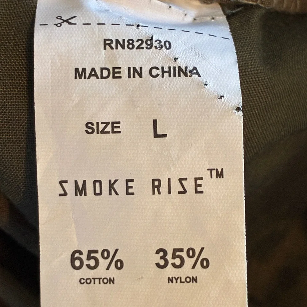 Smoke Rise Cargo Pants Mens Large Camo Tactical Utility Streetwear Multi Pocket